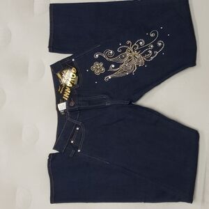 NWT Dark Denim Straight Leg Stretch Straight Leg Jeans